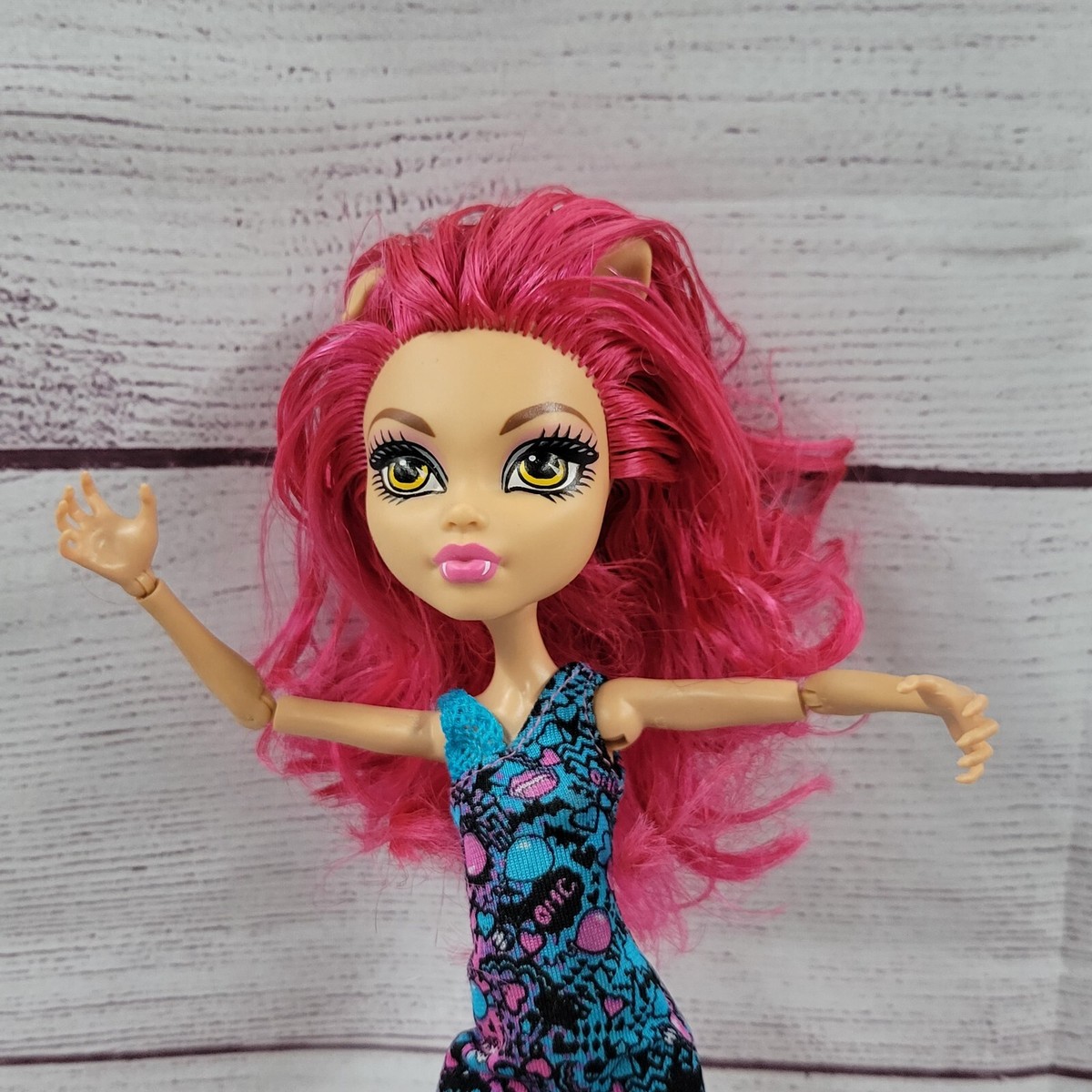 Monster High 2011 Howleen Wolf Ghoul Fair Doll Pink Hair with
