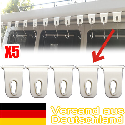 5Pcs Weiß Markise Haken Aufhänger Hängend Kleiderhaken,Für Fiamma Thule Omnistor