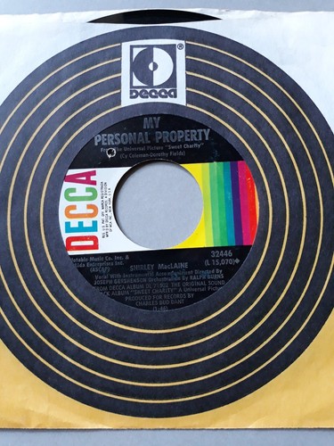 SHIRLEY MacLAINE My Personal Property 45 record from Sweet Charity - Picture 2 of 4