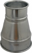 Made in USA 6-4" ID Galvanized Duct Reducer 8" Long, 22 Gage