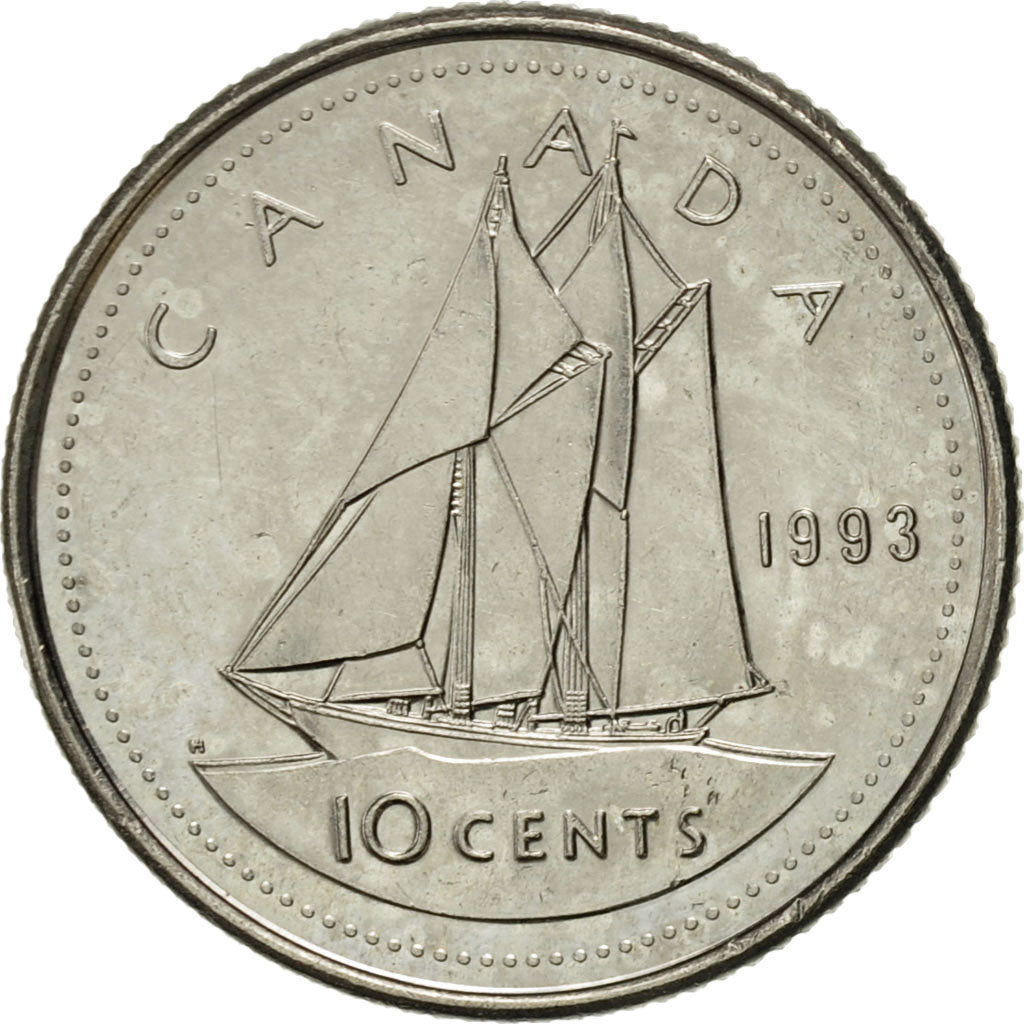 Canadian Coin Canada 10 Cents | Elizabeth II | Bluenose Ship