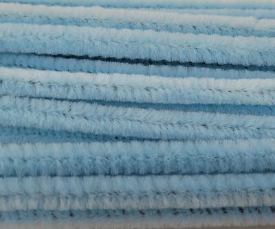 Lot of 100 Wired Pipe Cleaners Craft Chenille Stems 12'' Long x 1/4'' 6mm Wide