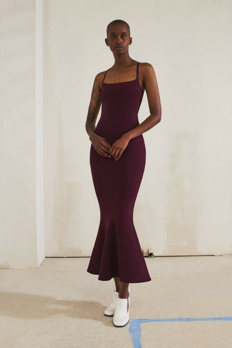 knee length dresses for ladies SOLACE LONDON LORENA MIDI DRESS  TheLuxeLend