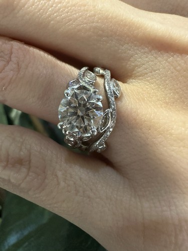 De Beers Adonis Diamond Round Engagement Ring Platinum 1.6ct Center Stone. CERT