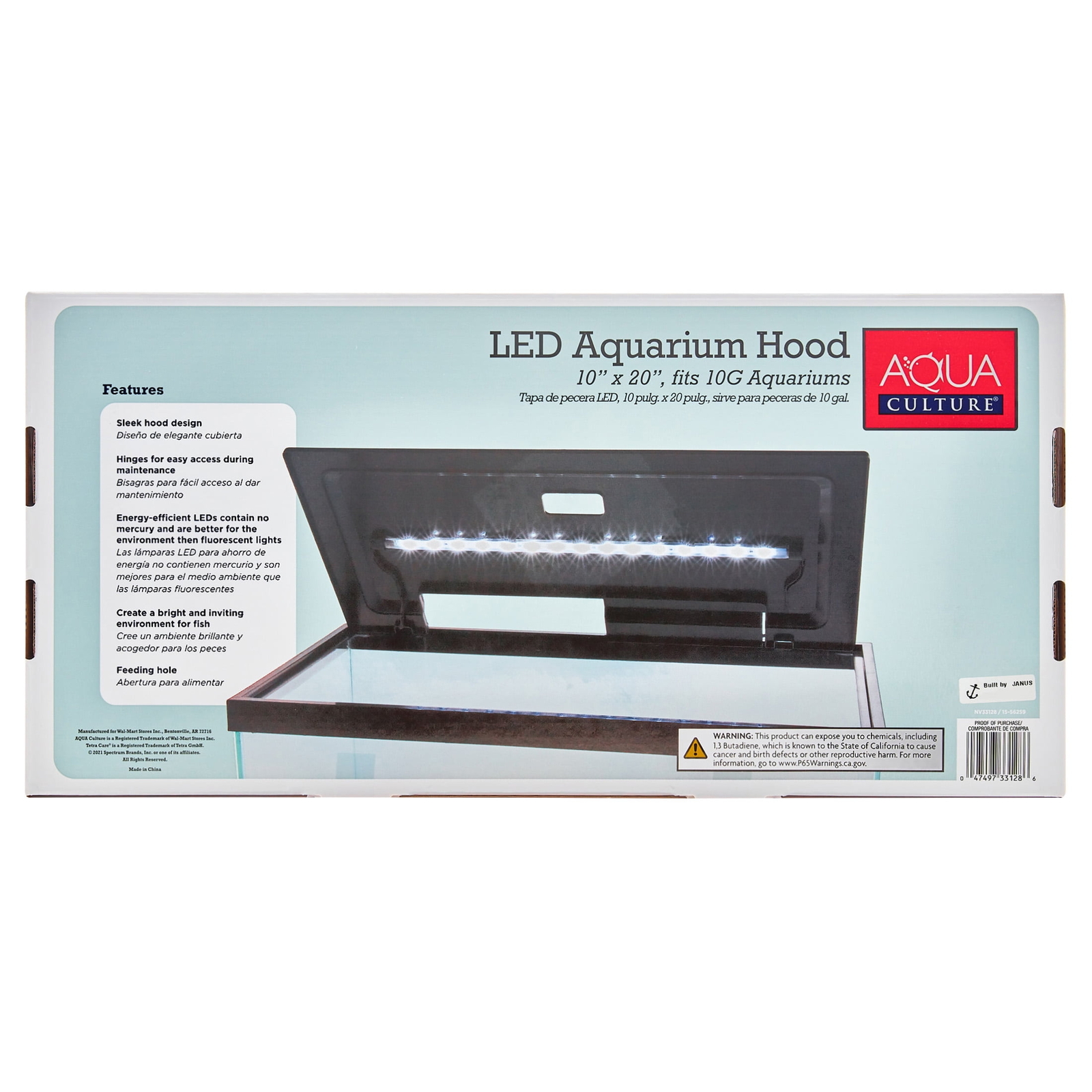 Aqua Culture LED 10 Gallon Fish Tank Hood 47497331286 eBay