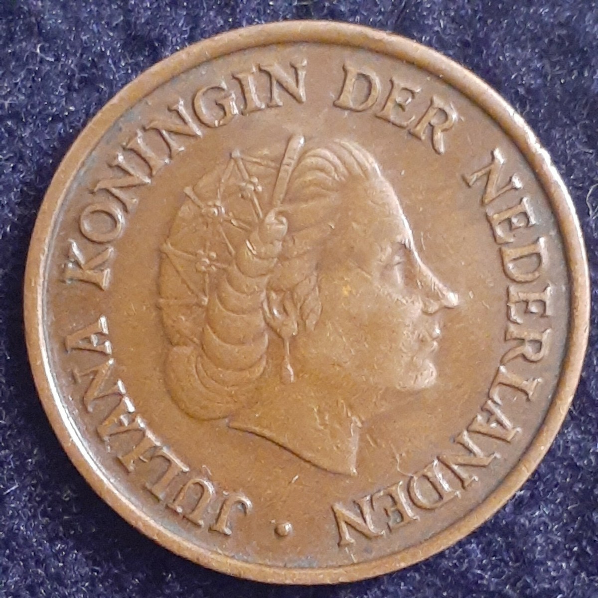 1950 Netherlands 5 Cent. Queen Juliana (fruit) Orange Branch 21mm