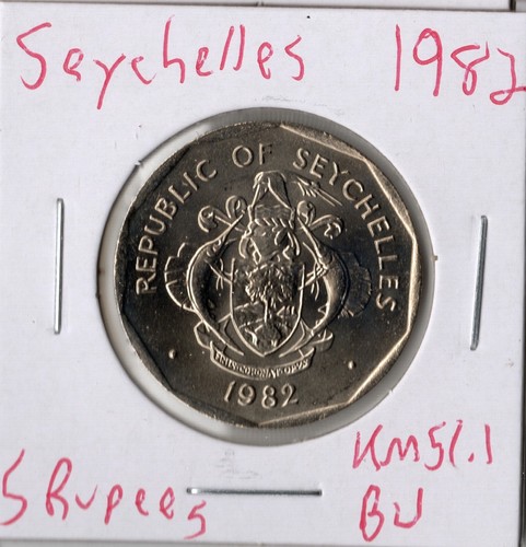 Coin Seychelles 5 Rupees 1982 KM51.1