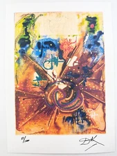 Salvador Dali Original Vintage Art Print Lithograph Signed Limited with COA