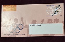 1992 Vietnam Stamped Envelope AEROGRAMME LOS ANGELES OLYMPIC 84 MINT UNUSED