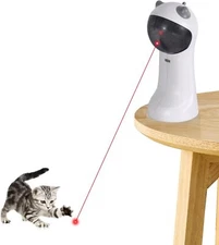 Motion-Activated Interactive Cat Pet Toy Red Dot Pointer Rechargeable Automatic