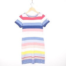 Joules Multicoloured Striped Riviera T-shirt Dress Size 8