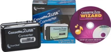 USB Cassette Tape Converter Player + Cassette Tape To MP3 & CD Wizard Software
