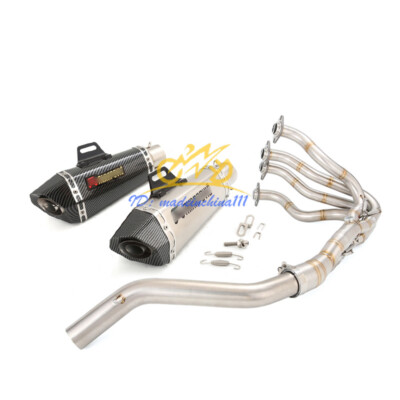 For Kawasaki Ninja ZX6R ZX636 2009-2023 Whole Exhaust System Header Pipe Muffler