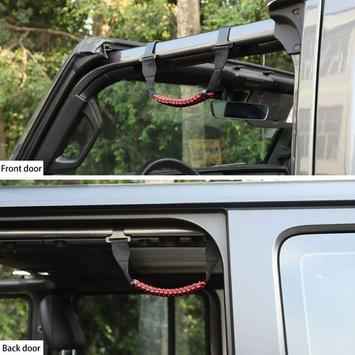 4X Front & Rear Top Grab Bars Handle Kit for Jeep Wrangler JL JLU 4-Door 2018+ - Imagen 4 de 7
