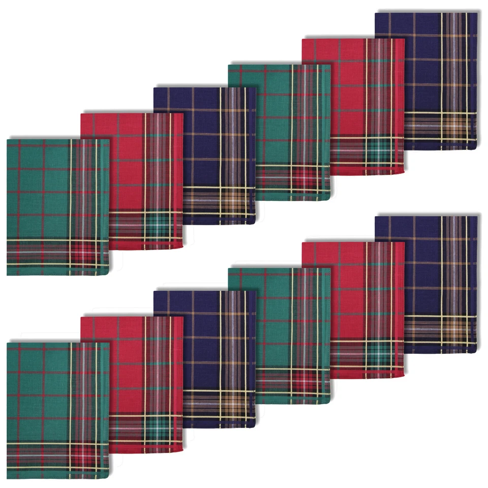 MILLIONEN-OLLY 12 HERREN STOFF TASCHENTÜCHER⭐100% BAUMWOLLE⭐MODELL C⭐HANDKERCHIEFS⭐WOW