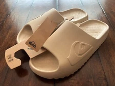 QUIKSILVER Men 12 Slides Cloudbreak Cloud Break Flip Flops Sandals Shoes SAND