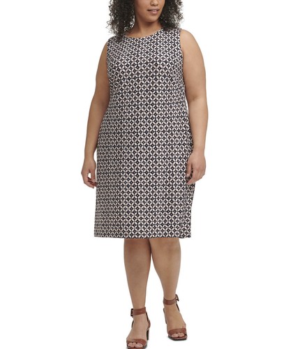 Plus Size Printed Shift Dress 