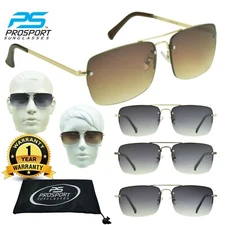 BIFOCAL Reader Gradient Lens Square Aviator Military Pilot Reader Sunglasses