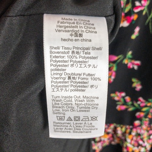 J Crew Dress Womens Size 4 Black Maxi Tiered Sleeveless Ruffle Floral New - Picture 9 of 11