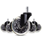 3-Inch Heavy Duty Office Chair Caster Wheels Swivel Wood Hard Floor Protector