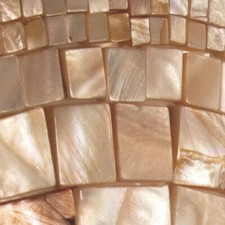 Perlmutt Mosaik, Größe 10 x 10 mm, 1 Beutel - 200 g (ca. 360 Steine)