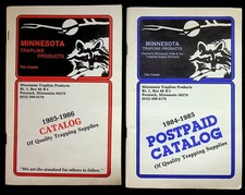 Minnesota Trapline Products 1985-1986 + 1984-1985 Catalog Hunting Traps Bait 