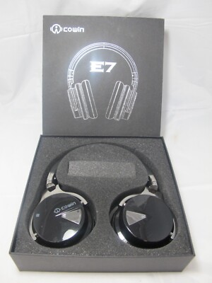 NEW COWIN E7 Active Noise Cancelling Headphones Black W/Original Box