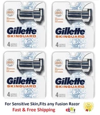 16 Gillette Skinguard Razor Blades Refill Cartridges Sensitive Skin fit Fusion 8