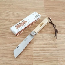MAM Operario Folding Knife 3.25" Stainless Steel Blade Brown Beechwood Handle