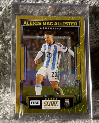 Panini Score Alexis Mac Allister /10 (Gold Swirl). Argentinien
