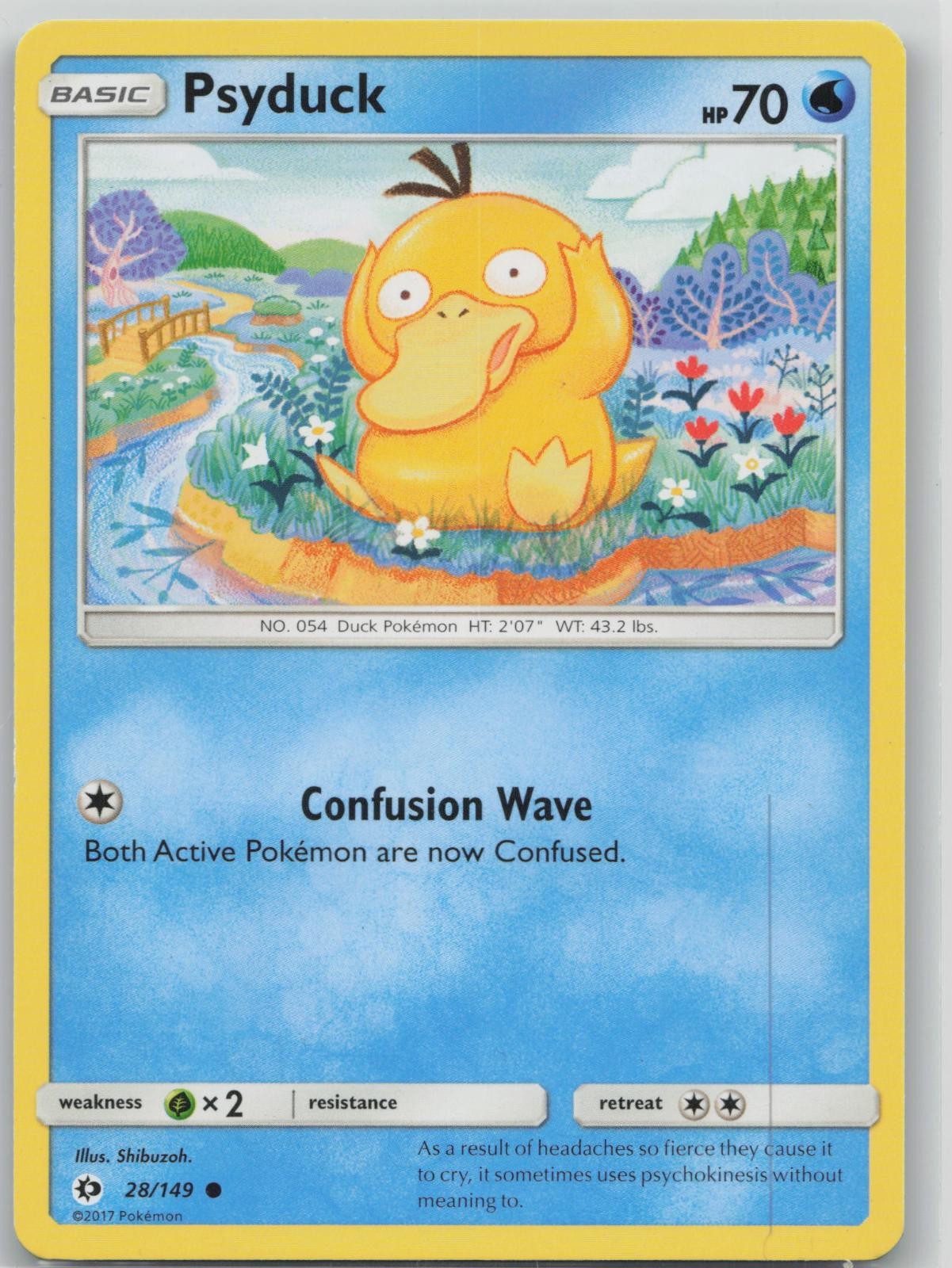 LP Psyduck 28/149 Common SM Base Set Pokemon 2017