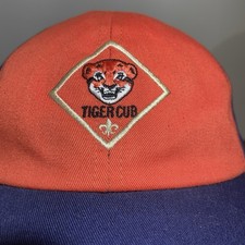 Boy Scouts of America Tiger Cub Twill Uniform Cap Boys Adjustable BlueOrange Hat