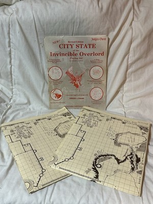 VTG 1978 Judges Guild City State Invincible Overlord D&D RPG Maps Book Lot Rare