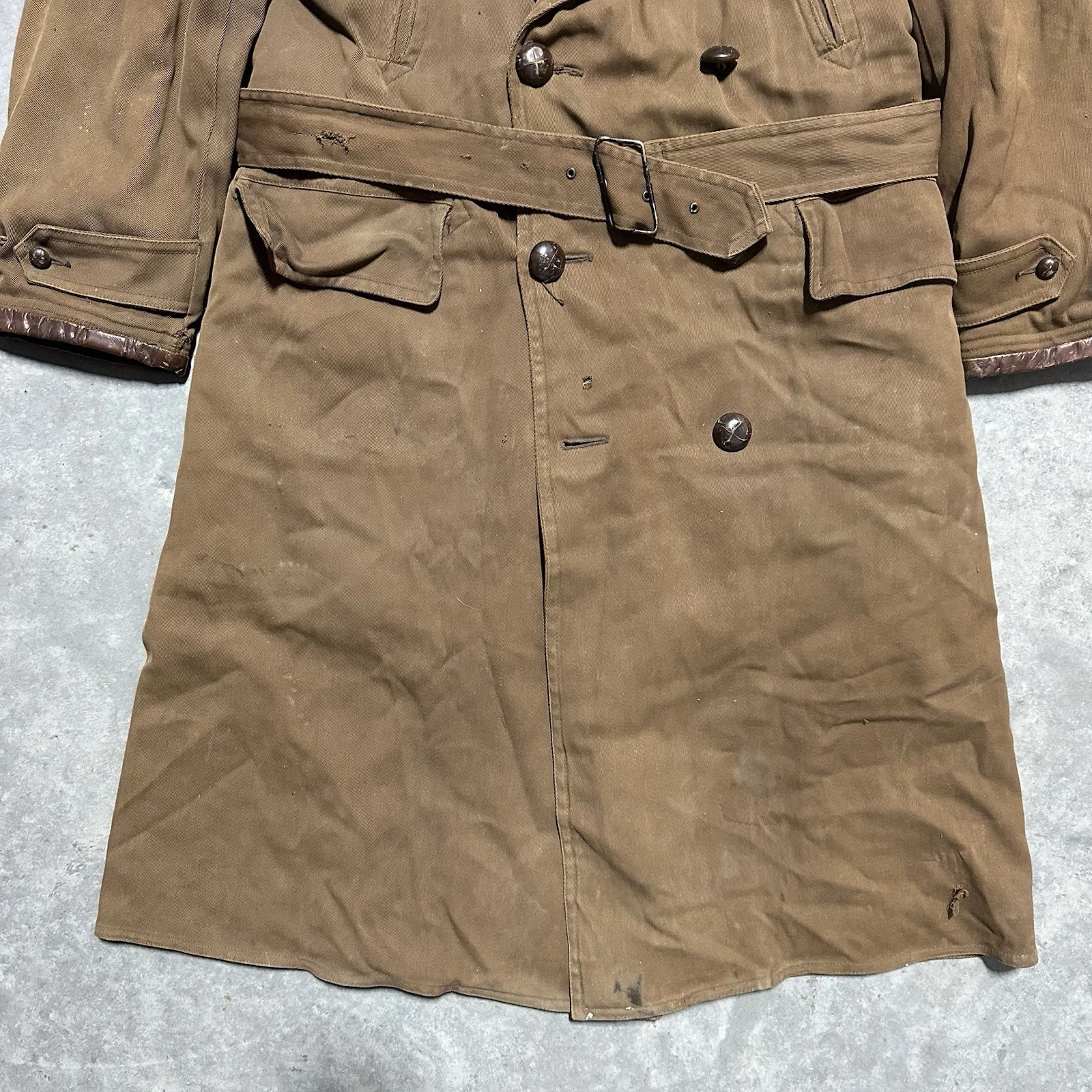 Vintage 30s Laskinlamb Full Length Barnstormer Canvas Lined Jacket Coat Size 40 image 3