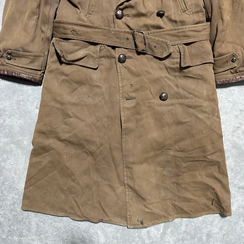 Vintage 30s Laskinlamb Full Length Barnstormer Canvas Lined Jacket Coat Size 40 image 3
