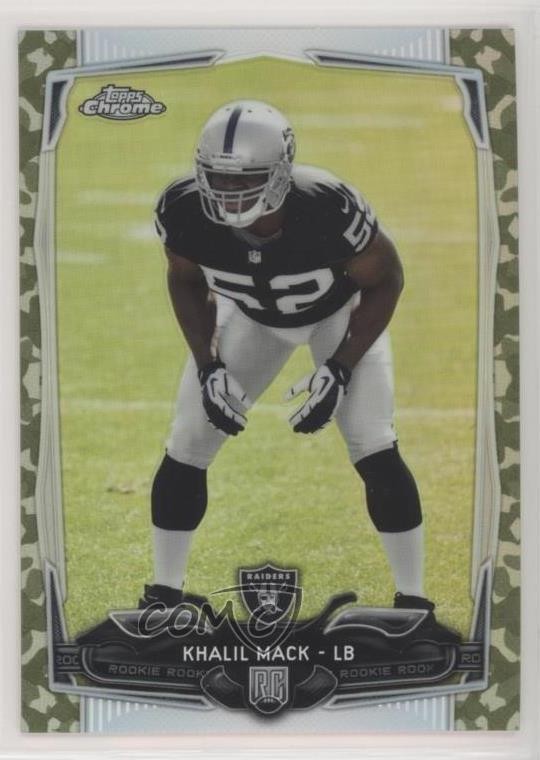2014 Topps Chrome STS Camo Refractor 408/499 Khalil Mack #184 Rookie RC uk2