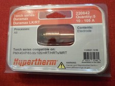 Genuine Hypertherm Electrode 220842 10A 105A Plasma 45XP 65 85 105 HRT 5 Pack
