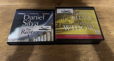 Lot of 2 Daniel Silva Audiobooks CD Sets The Rembrandt Affair The Black Widow