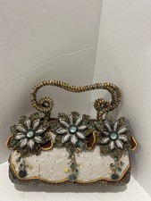 Vintage Mary Frances 8 Beaded Floral She Loves Me Handmade Handbag