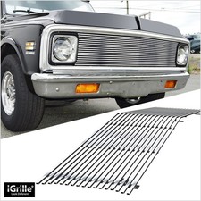For 1969-1972 Chevy Ck Pickup Suburban Upper Stainless Chrome Billet Grille