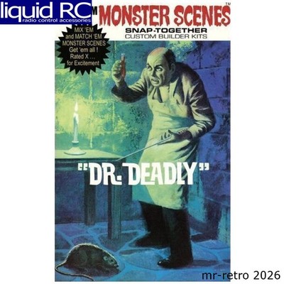 Atlantis Models D631 1/13 Monster Scenes Dr. Deadly Figure Plastic Model Kit