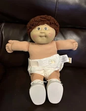 Vtg Cabbage Patch Kid Dimple Boy HM3 1985 Brown Hair Eye 80s Clean NICE