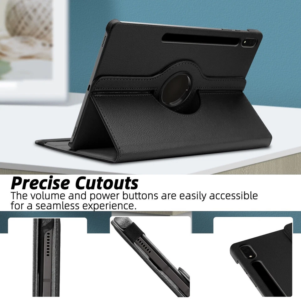 360 Rotating Leather Case For Samsung Galaxy Tab S6 Lite S7 S8 S9 FE S10+/Ultra - Image 2 of 4