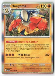 Hariyama 073/132 Mega Evolution Holo Rare