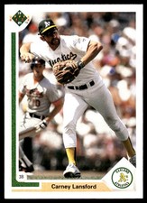 Carney Lansford 1991 Upper Deck #194 Athletics MLB READ FREE SHIP AutographDen