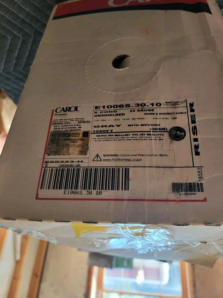 Cable de datos CAROL E1006S.30.10, elevador, 7 cables, gris, 1000 pies 4DPJ3. Envío Gratis L48  Foto 2 de 4