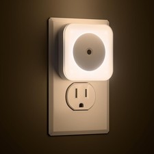 6 Pack LED Night Light Auto On Off Dimmable Plug In Wall Sensor Lamp Home...