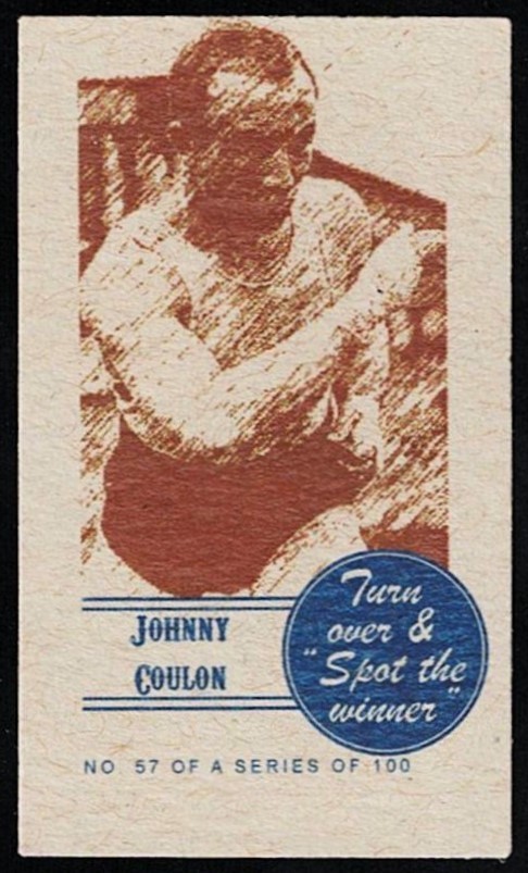 JOHNNY COULON - 2011 'SPOT THE WINNER' Card #57 - CANADIAN BANTAMWEIGHT CHAMPION