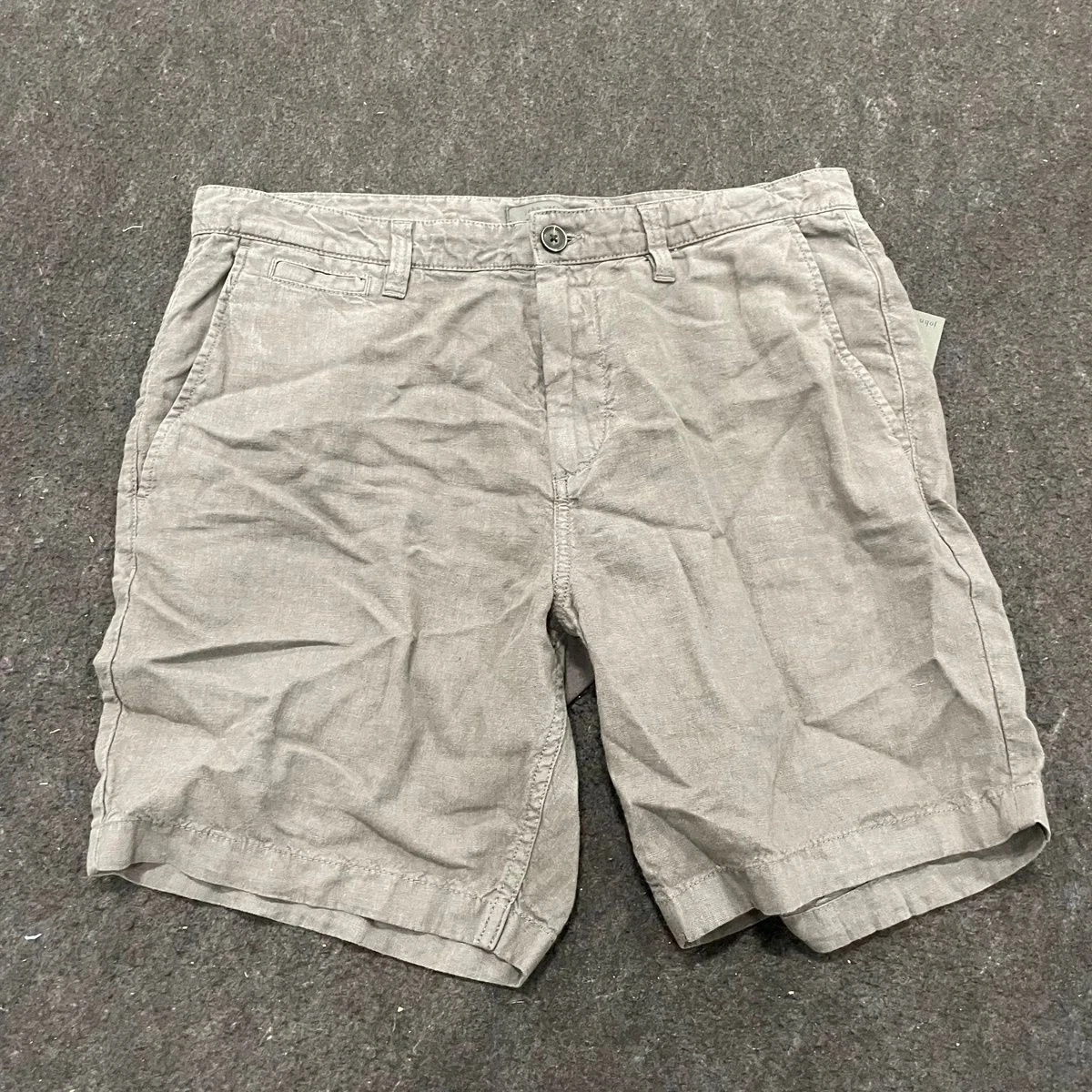 JOHN VARVATOS Johnny Flat Front Short Men's Size 33 Seal Grey