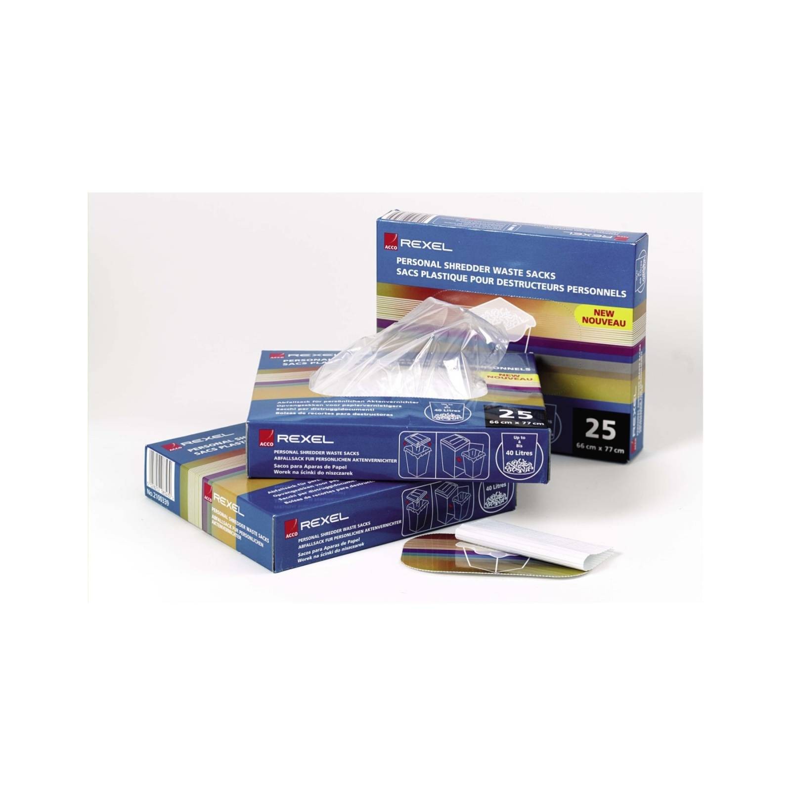 Rexel Wide Entry Shredder Waste Sacks 175L Pack of 100 (40095)